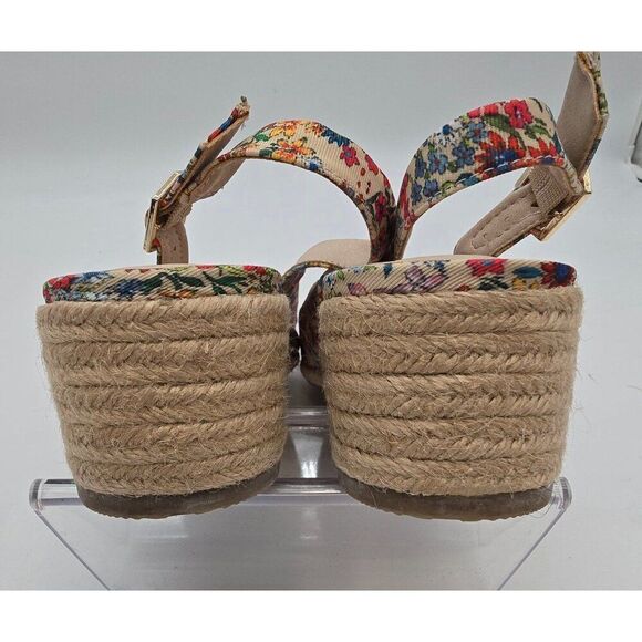 LifeStride Womens Floral Print Wedge Espadrille Sandals With Adjustable Straps & - Picture 3 of 8